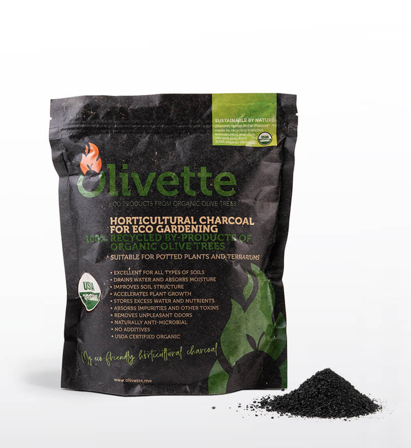 Olivette Horticultural charcoal for eco gardening