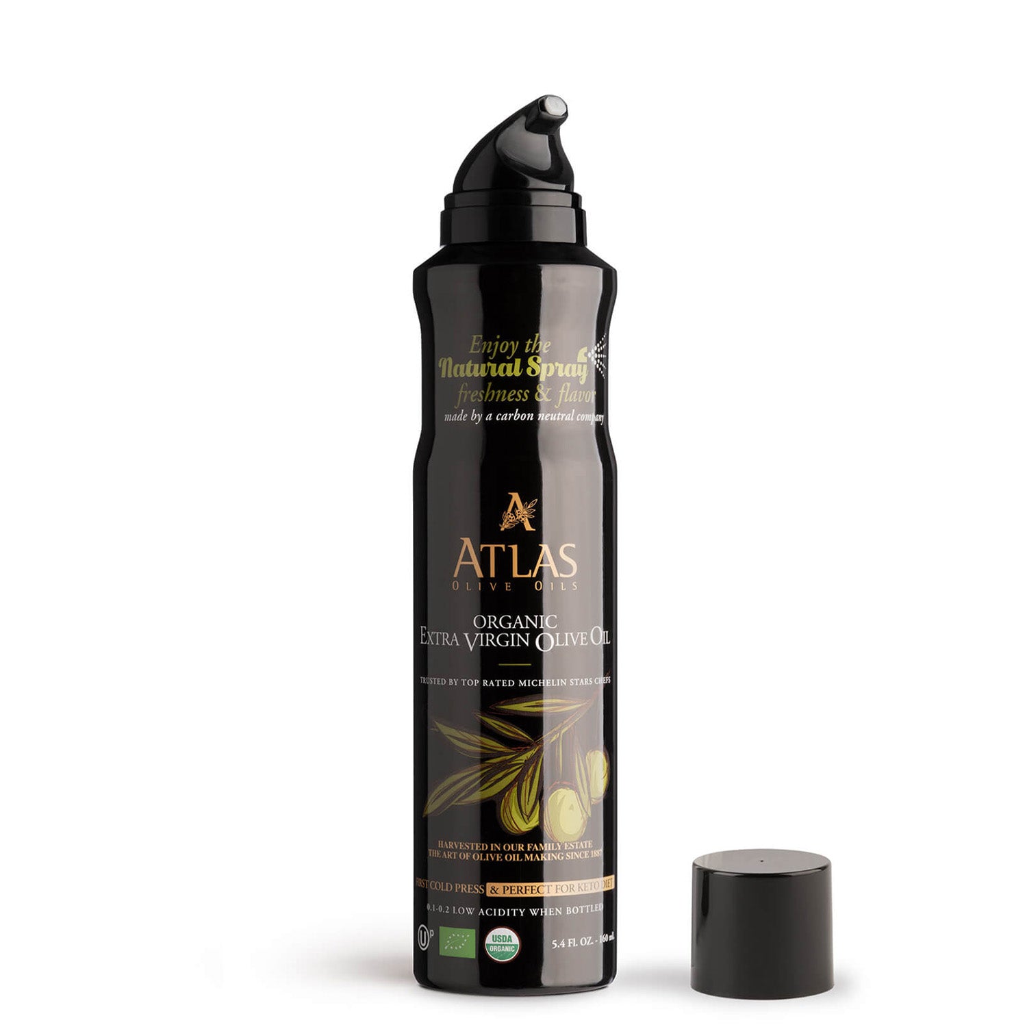 Atlas Evoo Atlas EVOO Natural Spray 5.4 fl oz. Bottle – Atlas Olive Oils USA inc.